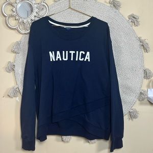 Navy blue nautica crew neck xxl